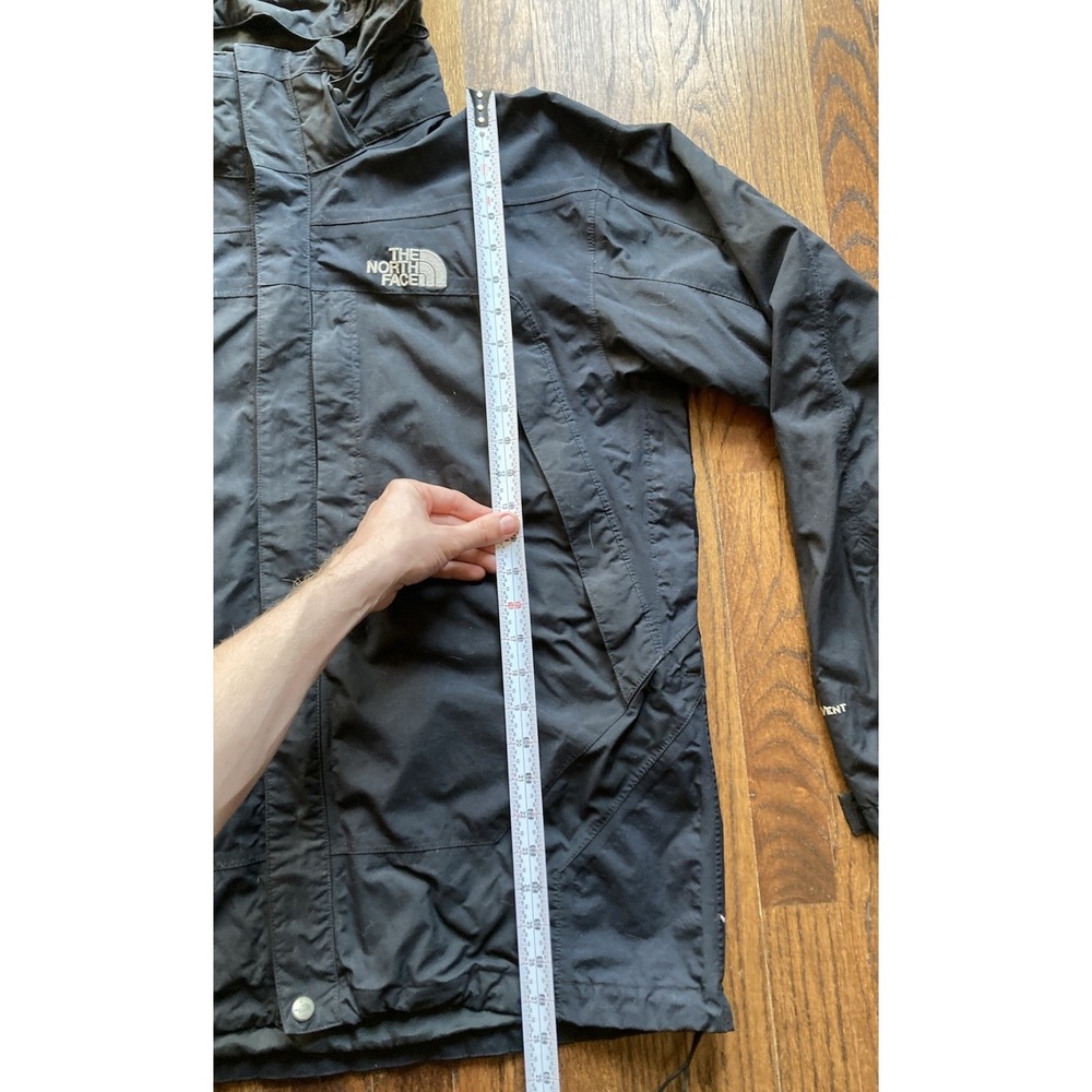 The North Face Rain Ski Jacket Mens Large Black Hooded Soft shell Snowboard - Picture 6 of 11